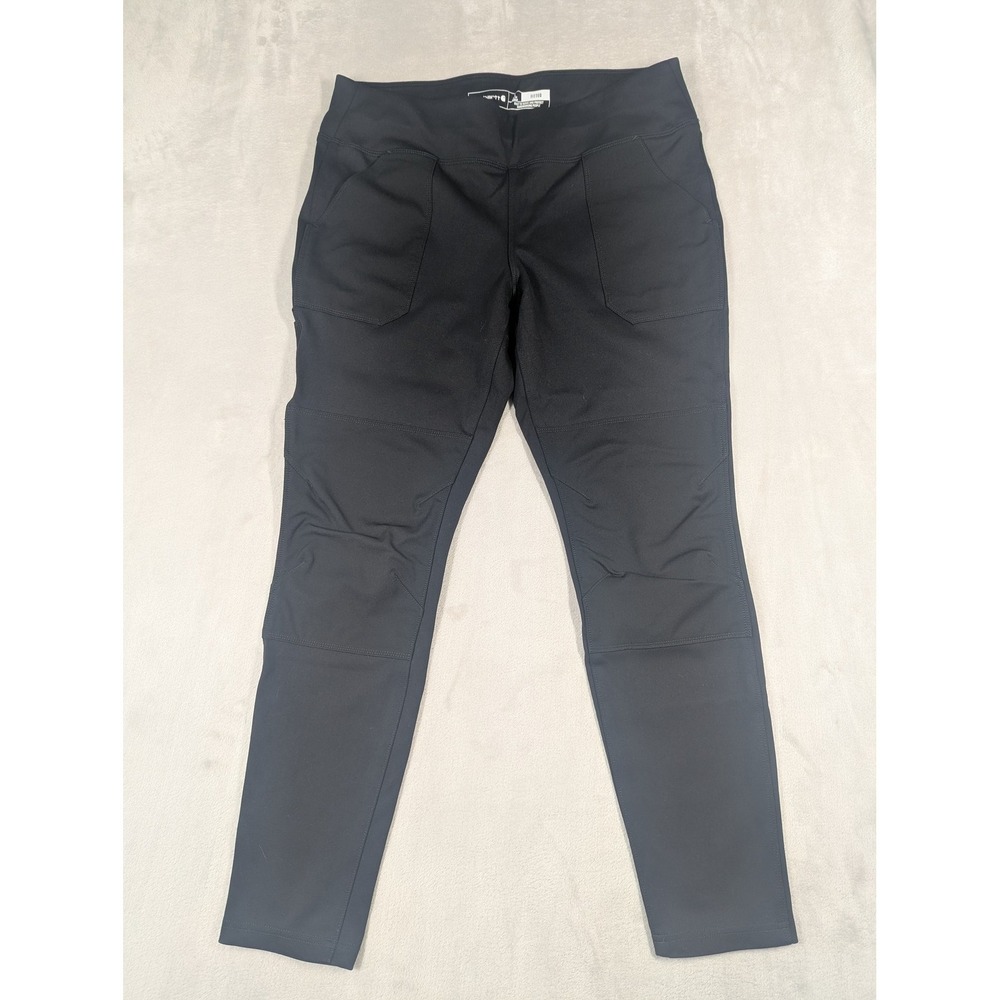 Carhartt Cargo Leggings Womens L Black High Rise Fitted Workwear Stretch